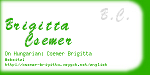 brigitta csemer business card